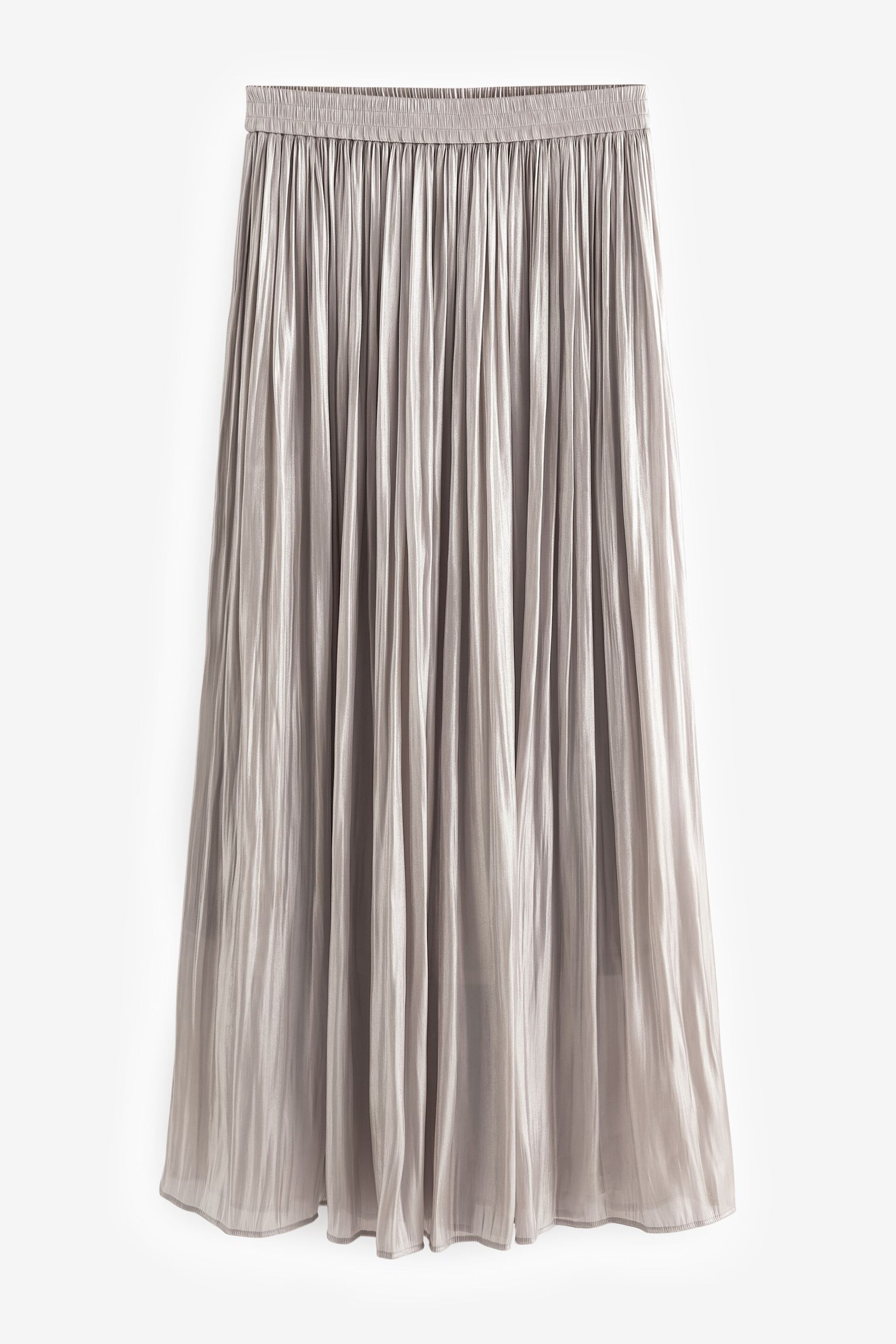 Gold Satin Maxi Skirt - Image 5 of 6