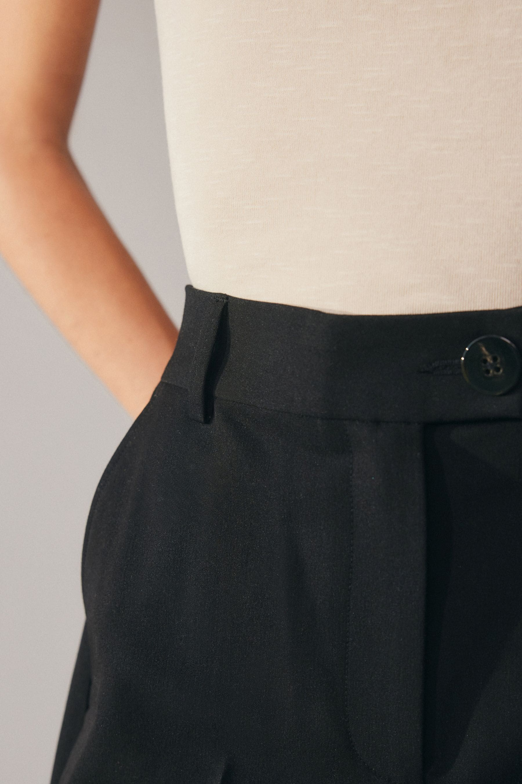Next black capri trousers online