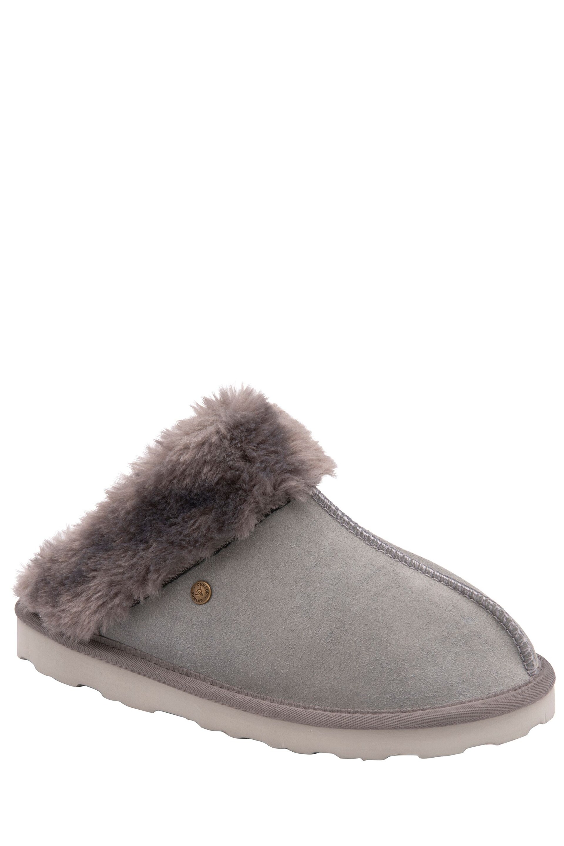 Dunlop Grey Slippers - Image 1 of 4