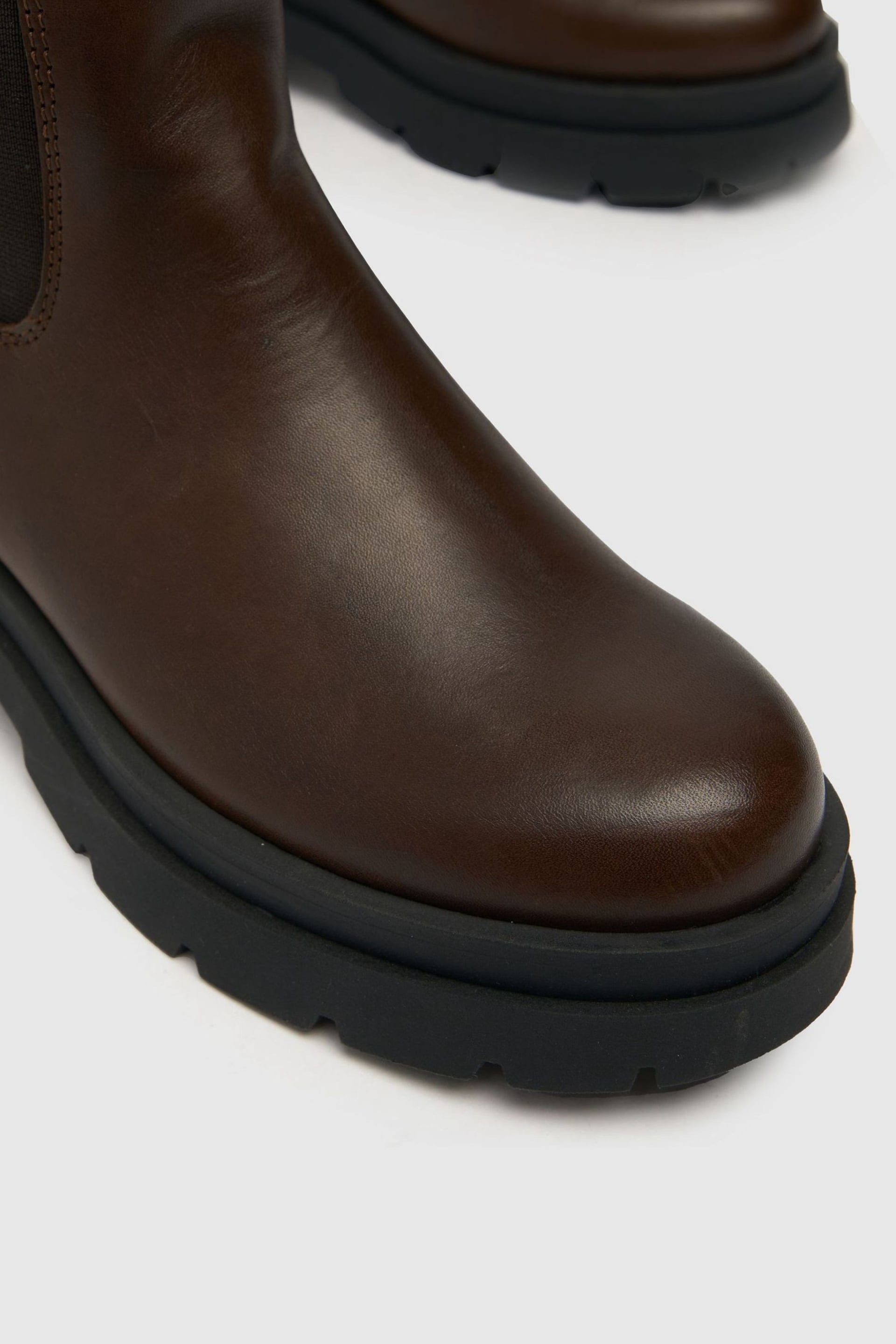 Schuh August High Cut Chelsea Brown Boots - Image 4 of 4