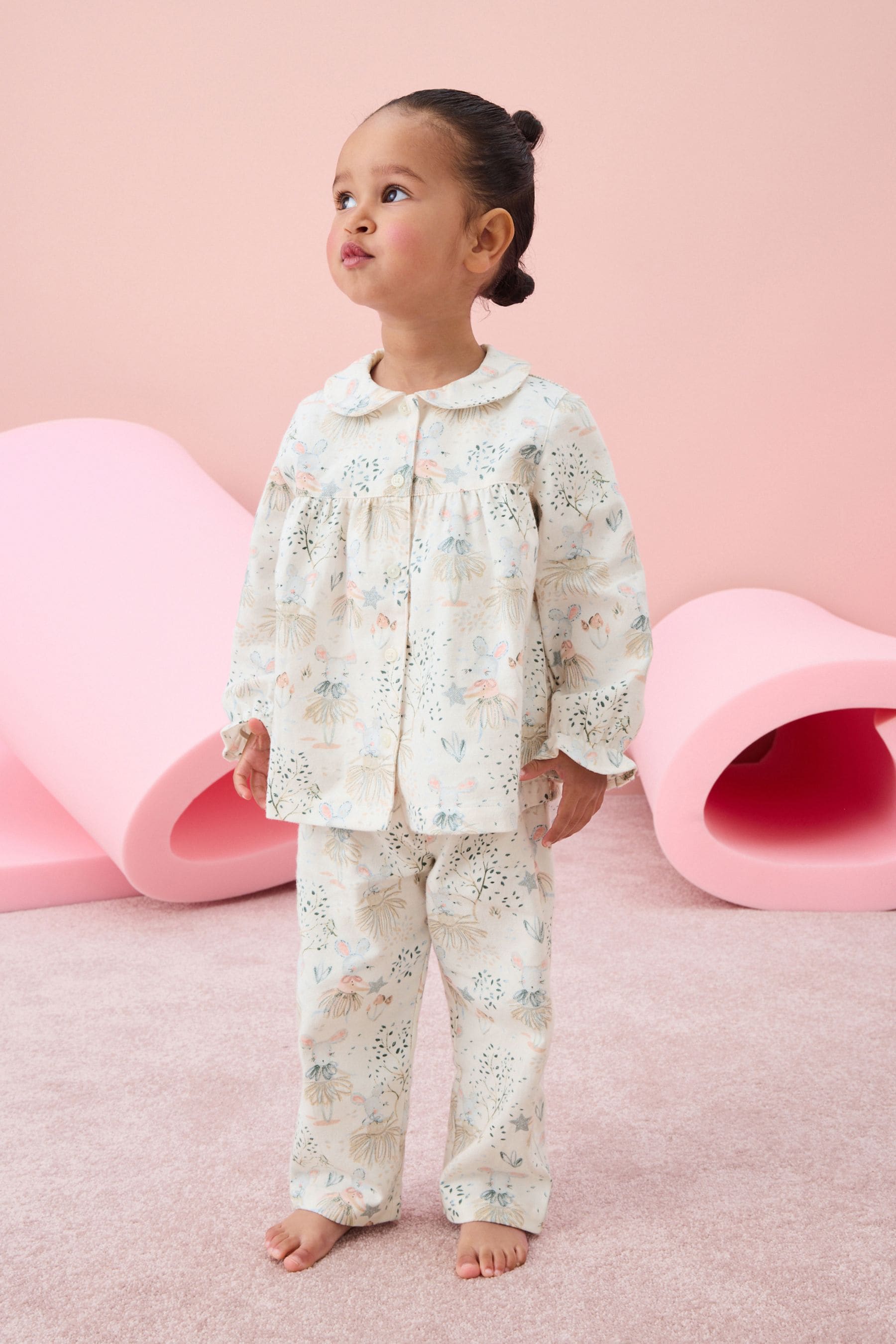 Buy Cream Mouse Fairy Button Through 100 Cotton Pyjamas 9mths 10yrs from the Next UK online shop
