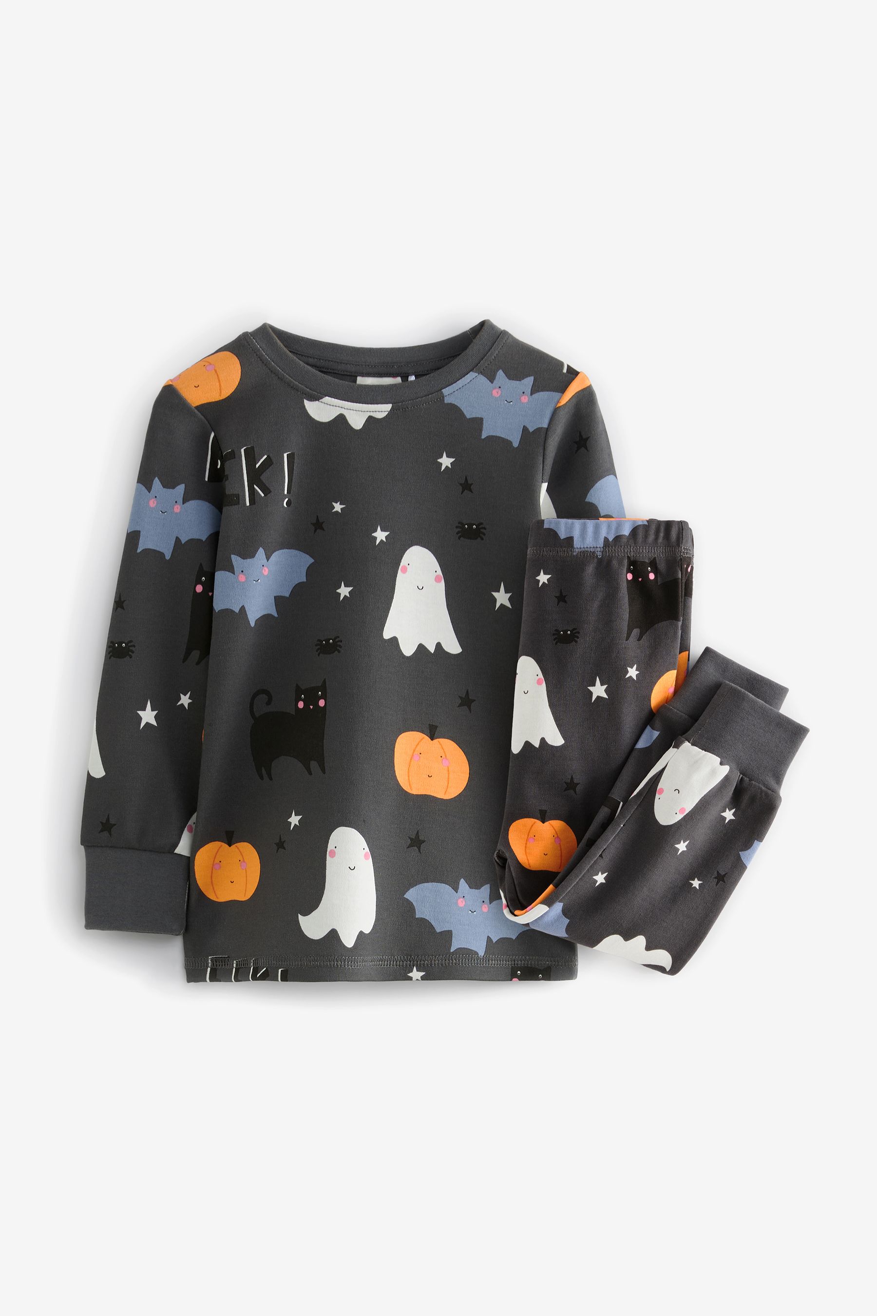 Buy Grey Matching Family Halloween 100 Cotton Glow in the Dark Snuggle Pyjamas 9mths 12yrs from the Next UK online shop