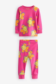 Pink/Blue Character Printed Pyjamas 3 Pack (9mths-12yrs) - Image 8 of 9