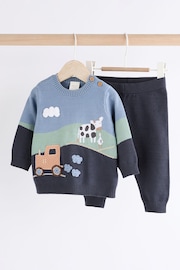 Blue Farm Baby Knitted Top and Leggings Set (0mths-2yrs) - Image 1 of 6