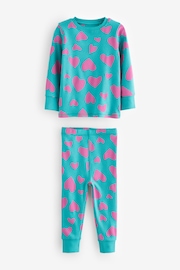 Bright Purple/Pink/Green Stampy 100% Cotton Pyjamas 3 Pack (9mths-16yrs) - Image 8 of 11