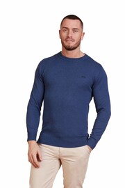 Raging Bull Blue Classic Crew Neck Knit Jumper - Image 1 of 2