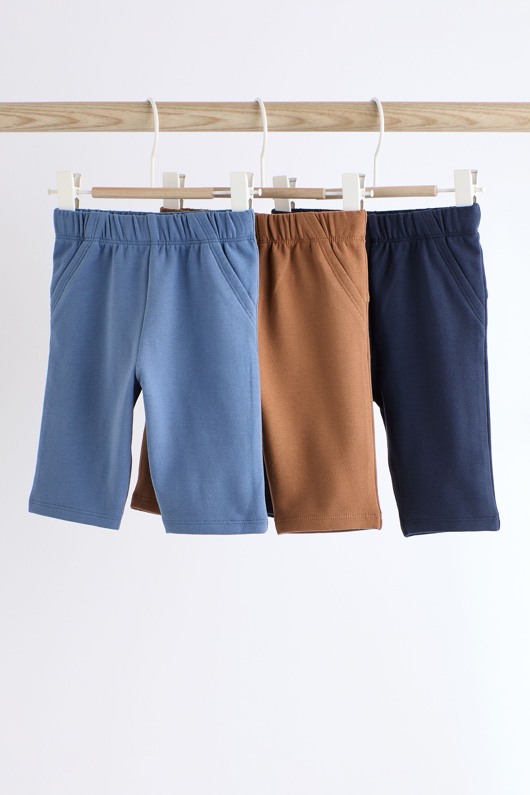 Buy Navy Brown Baby Joggers 3 Pack from Next United Arab Emirates