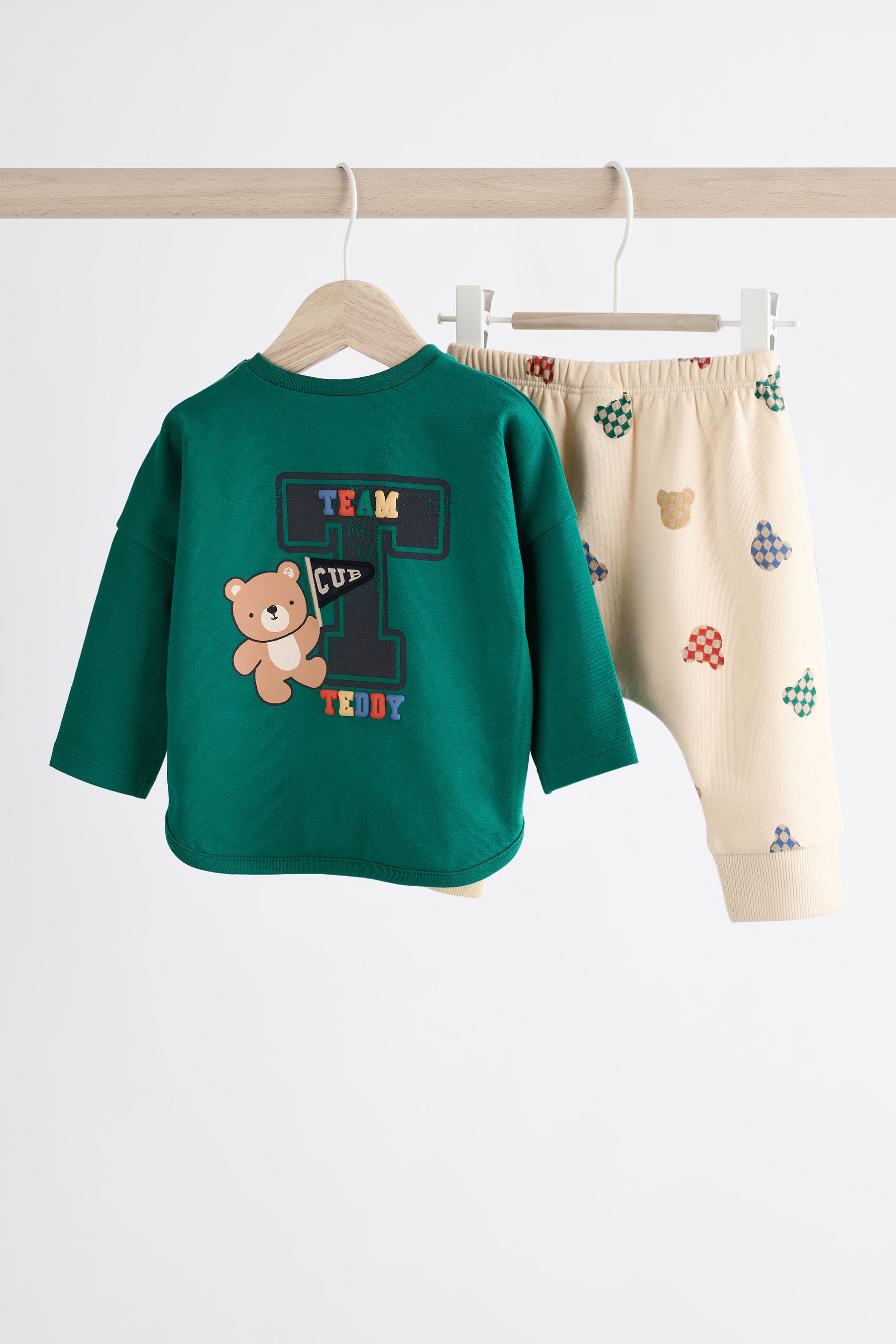 Buy Green Varsity Baby Top And Leggings Set from Next Luxembourg