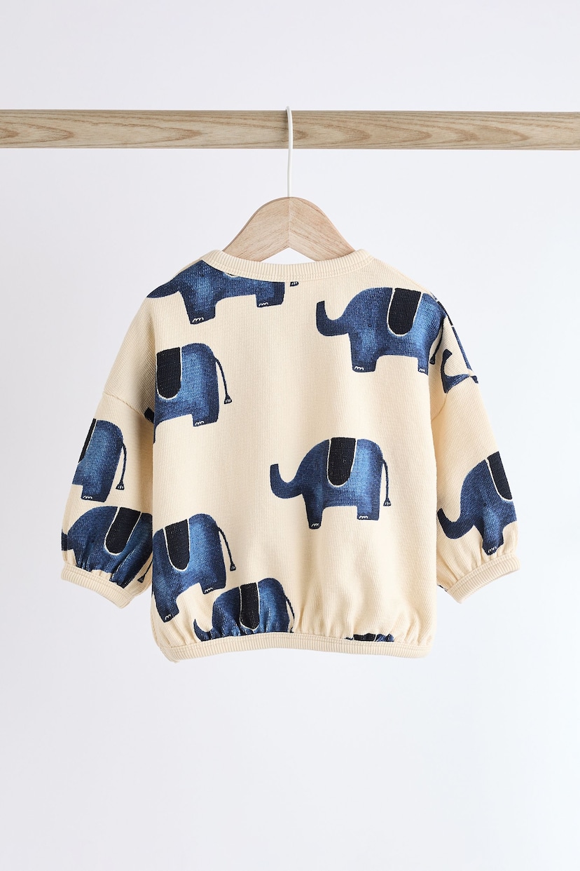 Blue Elephant Sweatshirt and Joggers Baby Set - Image 5 of 12