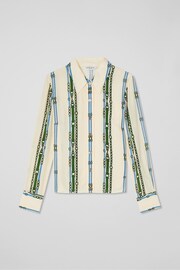 LK Bennett Hardy Belt Print Viscose-Silk Blend Shirt - Image 4 of 4