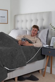 Slumberdown Charcoal Grey Comfy Hugs 10 Temperature Settings Heated Throw - Image 1 of 7