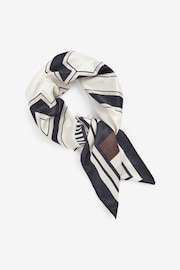 Black/White Sqaure Lightweight Scarf - Image 1 of 2