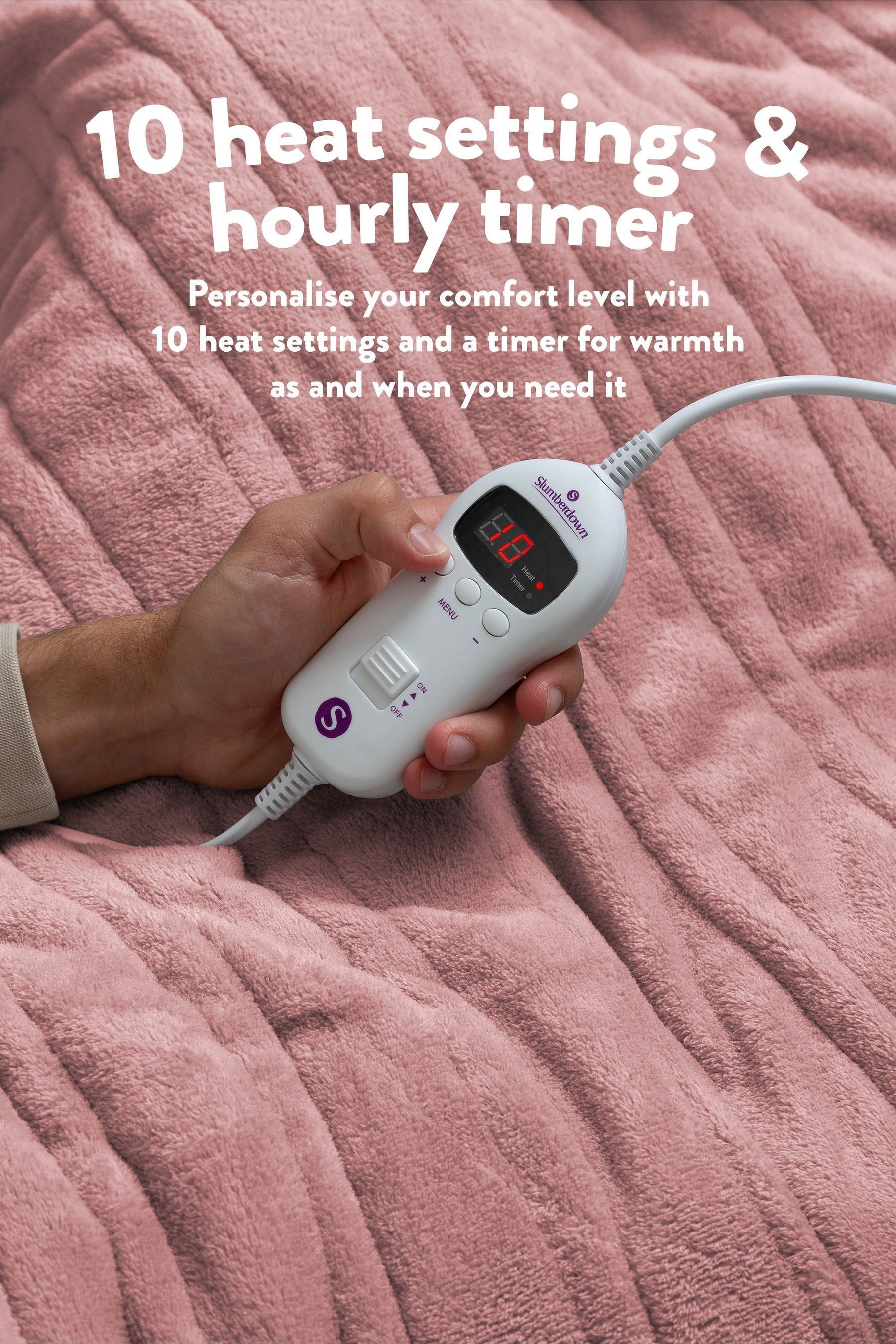 Buy Slumberdown Pink Comfy Hugs 10 Temperature Settings Heated Throw from the Next UK online shop