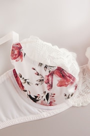 Red Floral Print/Green 2 Pack Non Pad Full Cup Bras - Image 14 of 18