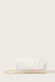 Monsoon White Pleated Clutch Bag - Image 1 of 3