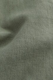 Sage Green Linen Viscose Shorts - Image 9 of 9