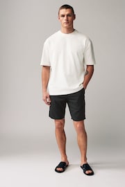Black Linen Viscose Shorts - Image 2 of 10