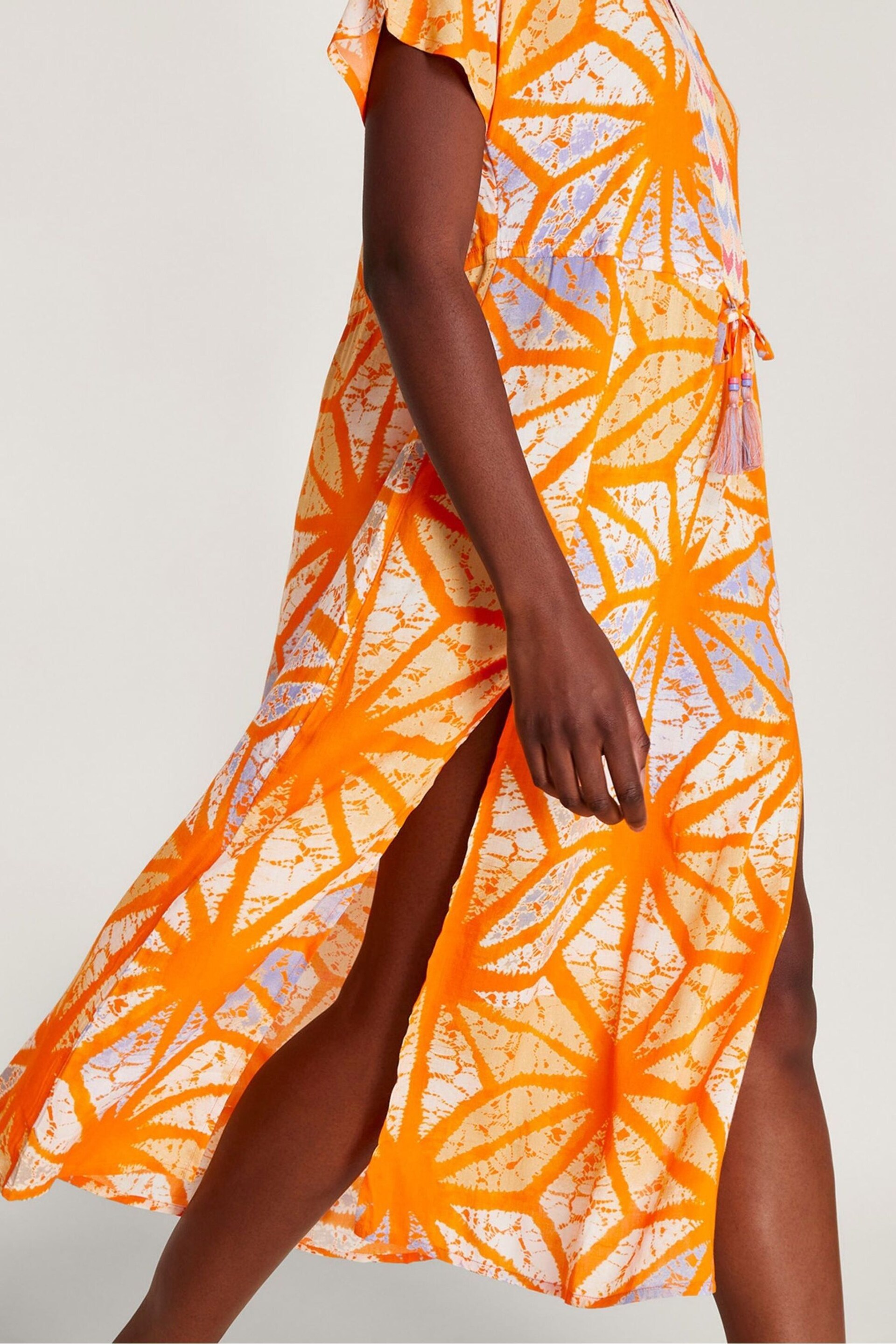 Monsoon Orange Santiago Sun Dress - Image 3 of 5