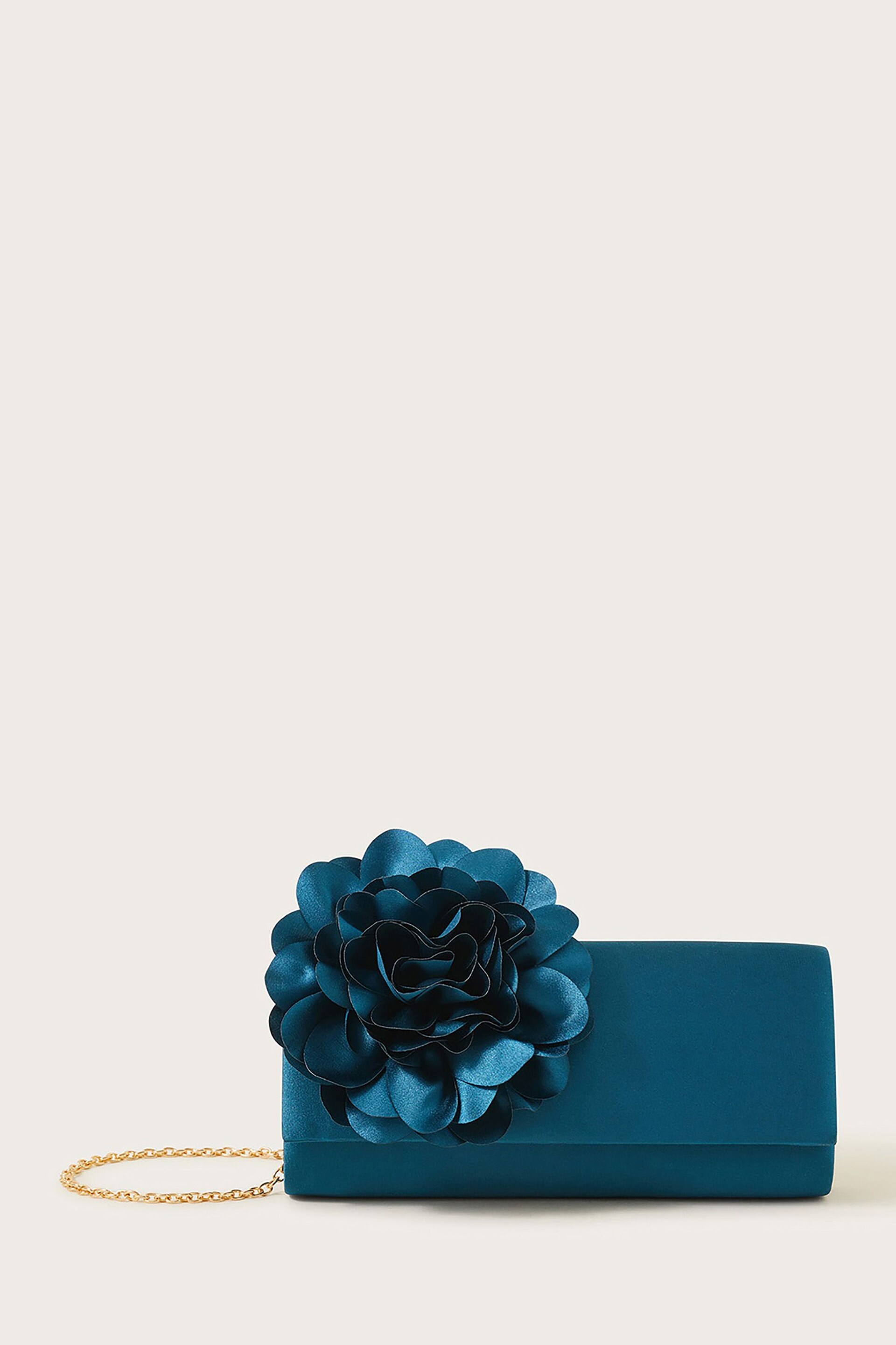 Monsoon Blue Navy Corsage Occasion Bag - Image 1 of 3