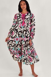 Monsoon Black Print Avelle Kaftan - Image 1 of 5