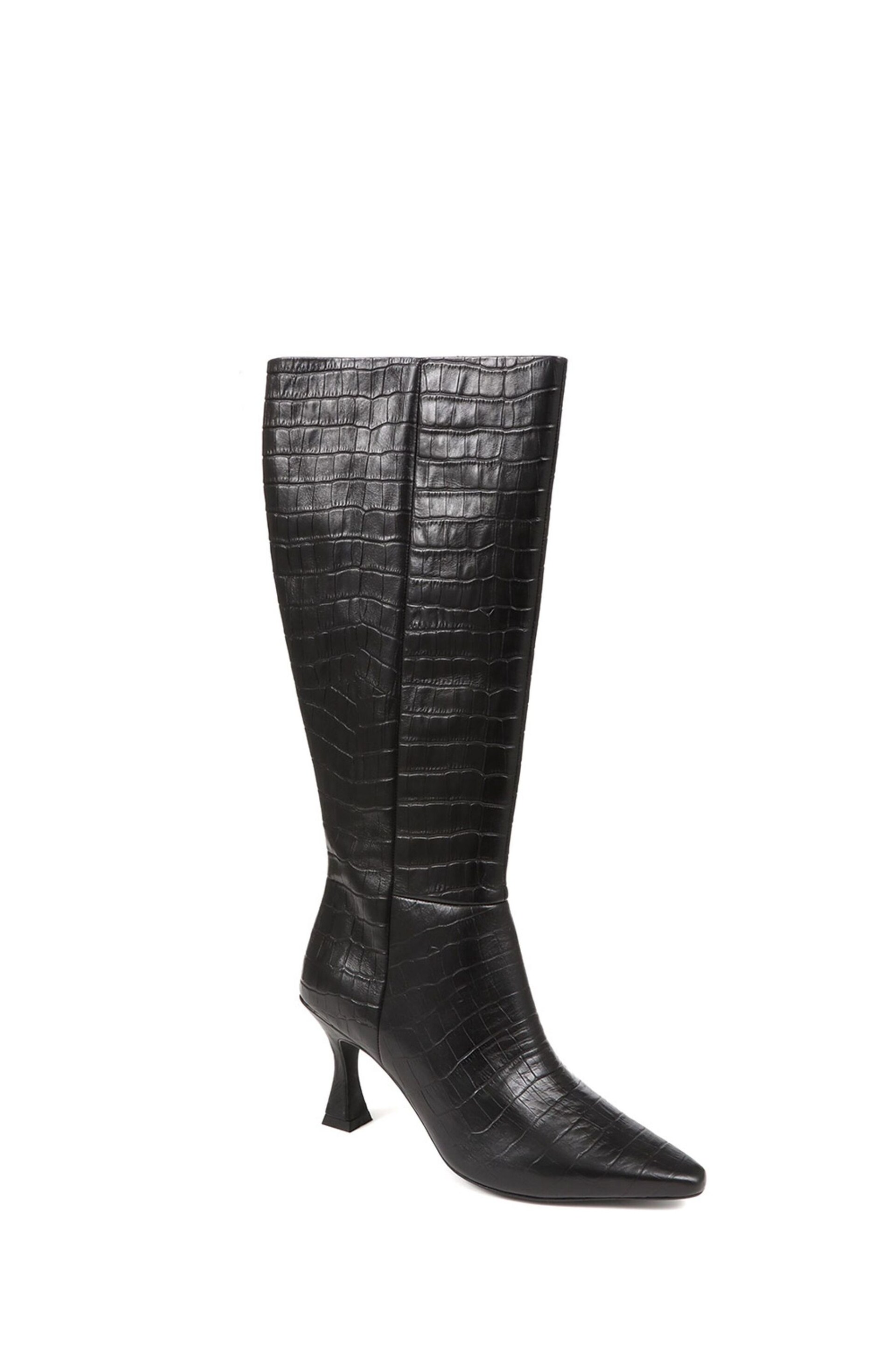 Jones Bootmaker Knee-High Leather Heeled Black Boots - Image 2 of 5