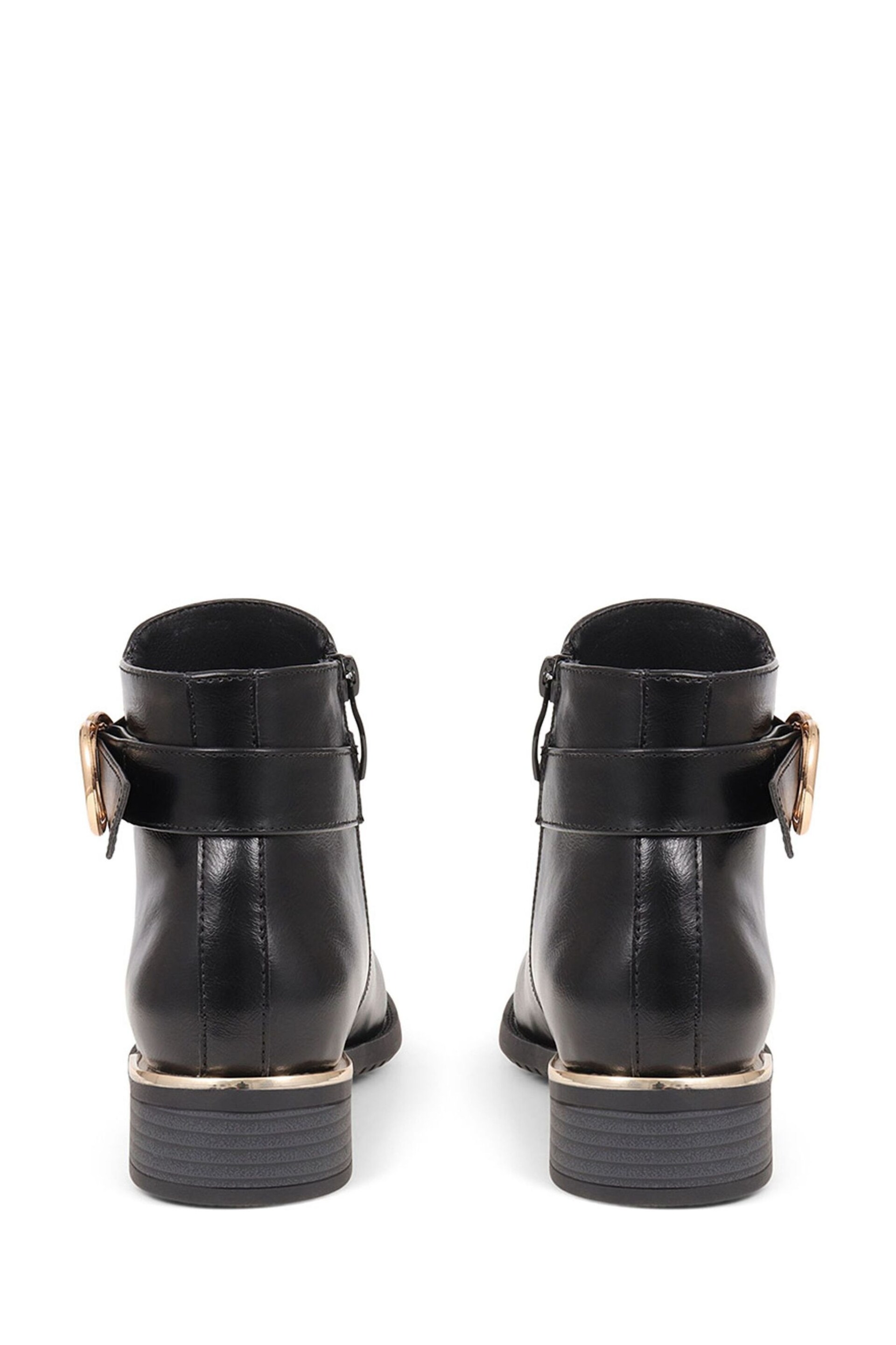 Pavers Black Buckle Detail Ankle Boots - Image 3 of 5