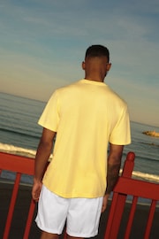 Bright Yellow Regular Fit Essential Crew Neck T-Shirt - Image 3 of 7