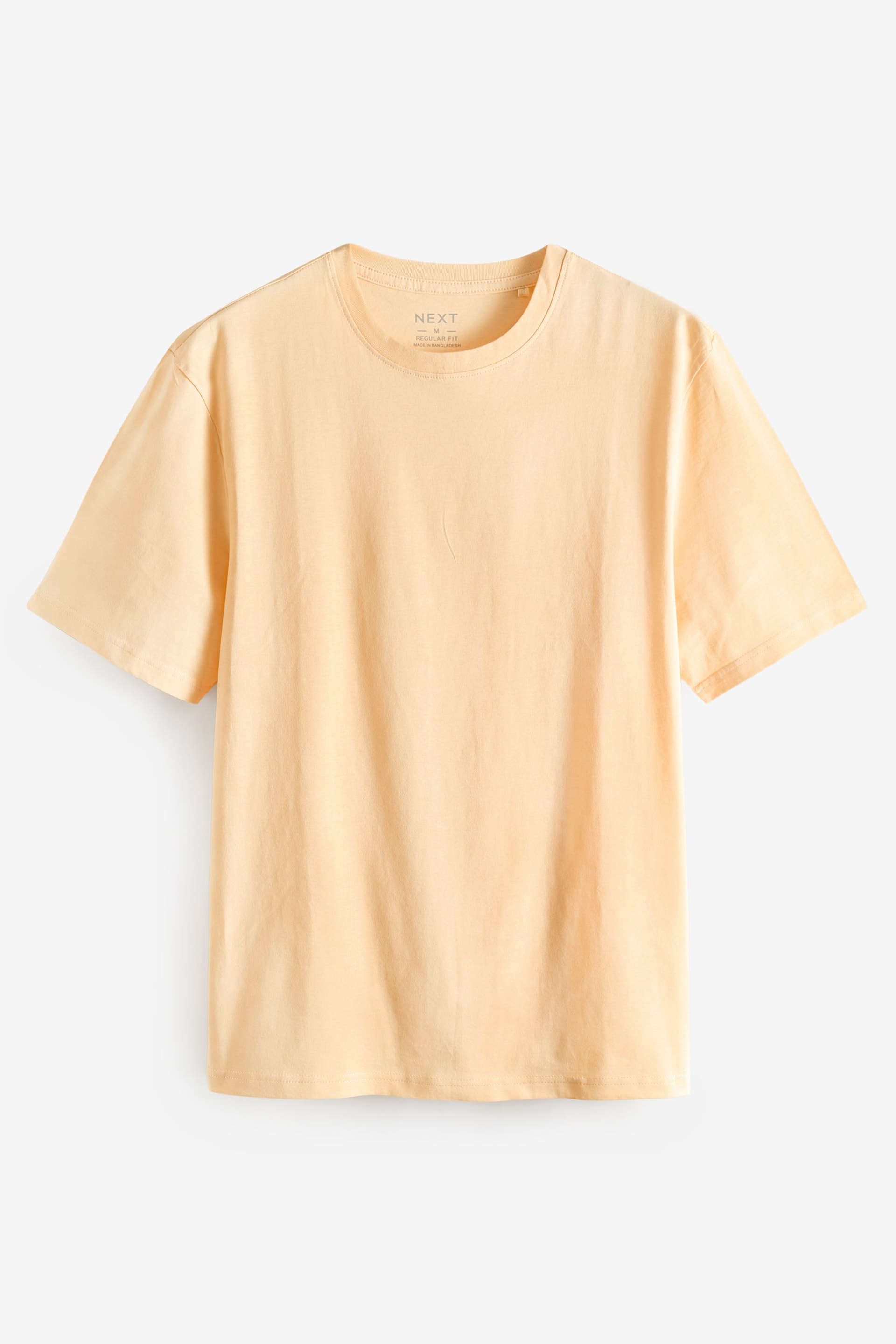 Bright Yellow Regular Fit Essential Crew Neck T-Shirt - Image 5 of 7
