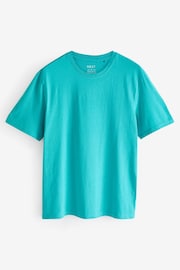 Blue Aqua Regular Fit Essential Crew Neck T-Shirt - Image 5 of 7