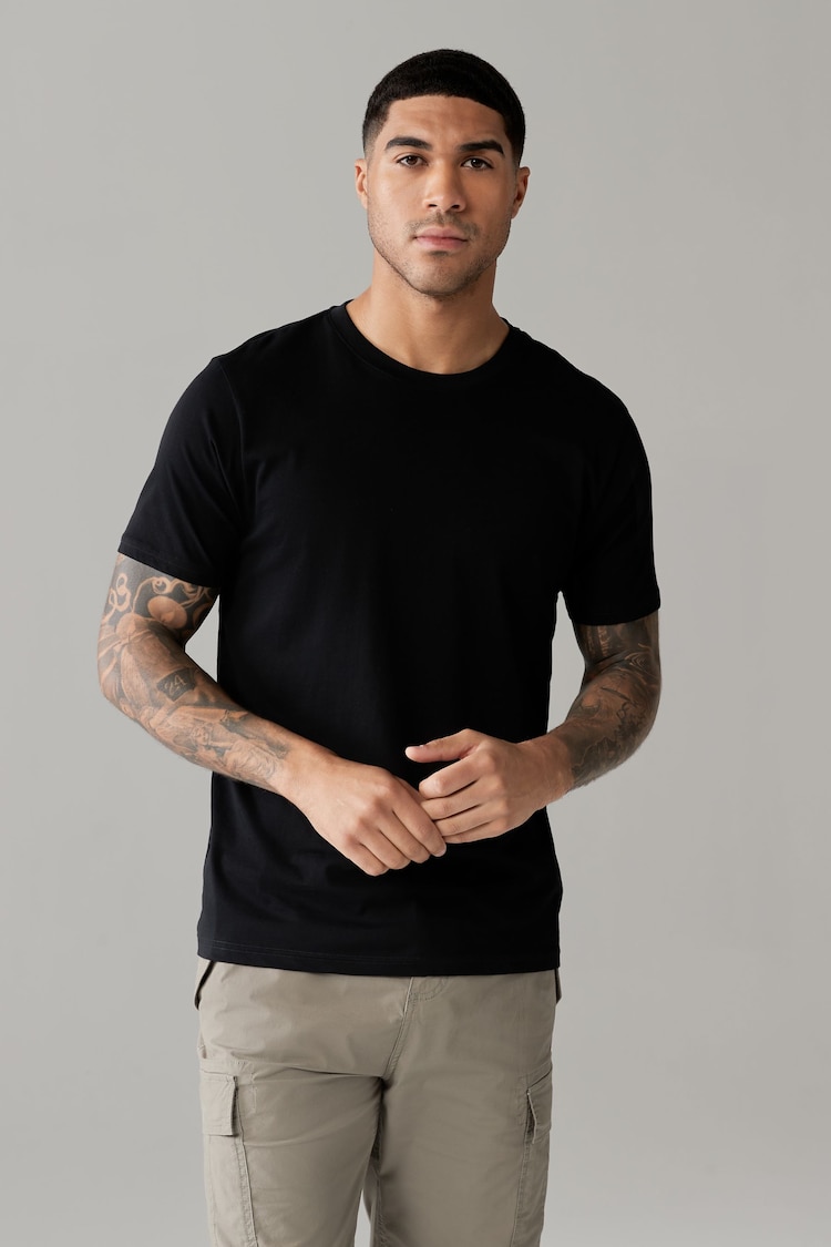 Neutrals Colour Mix Regular Fit T-Shirts 6 Pack - Image 5 of 12