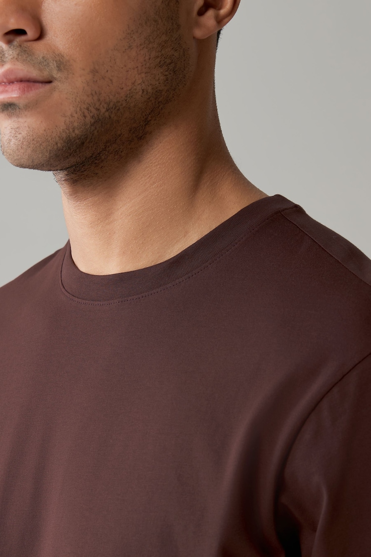 Neutrals Colour Mix Regular Fit T-Shirts 6 Pack - Image 8 of 12