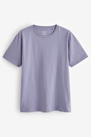 Purple Lilac Slim Fit Essential Crew Neck T-Shirt - Image 5 of 7