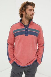 FatFace Pink Yoke Stripe Sweatshirt - Image 1 of 4