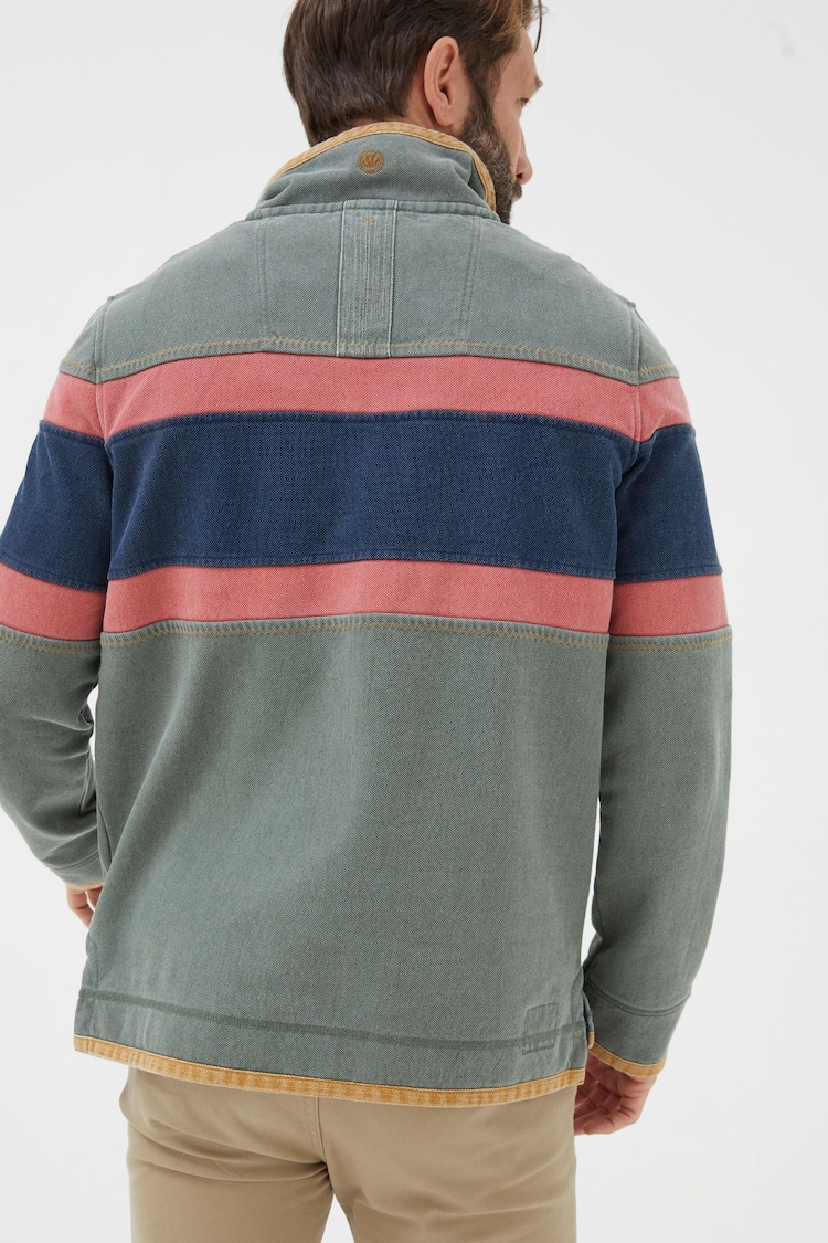 FatFace Airlie Green Chest Stripe Sweatshirt - Image 2 of 6