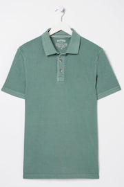 FatFace Green Pique Polo Shirt - Image 4 of 4
