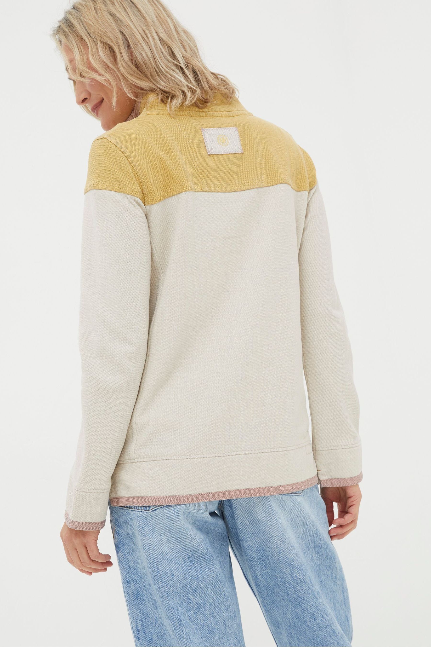 Buy FatFace Airlie Yellow Colour Block Sweatshirt from the Next UK online shop