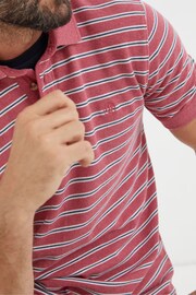 FatFace Pink Stripe Polo Shirt - Image 4 of 5