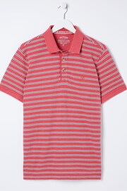 FatFace Pink Stripe Polo Shirt - Image 5 of 5