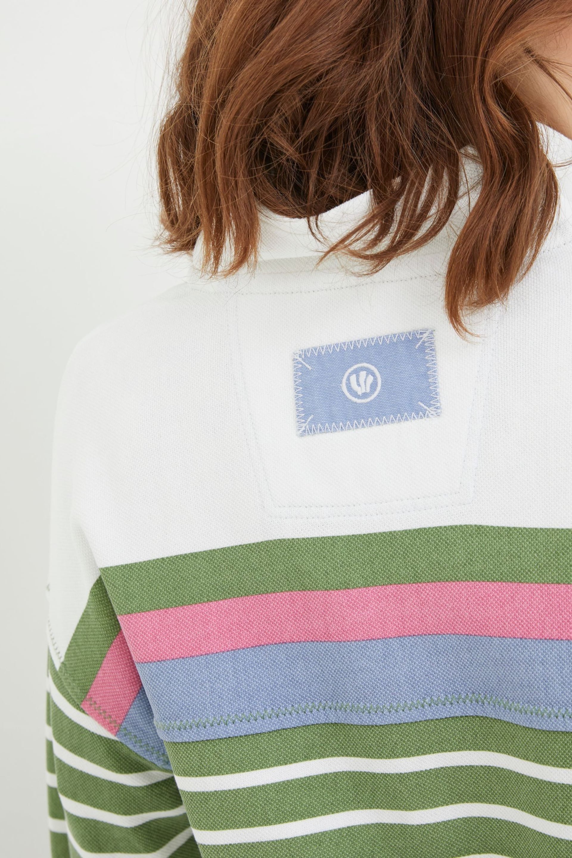 FatFace Green Relaxed Airlie Stripe Sweatshirt - Image 3 of 5
