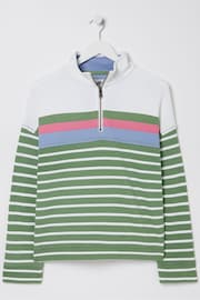 FatFace Green Relaxed Airlie Stripe Sweatshirt - Image 5 of 5