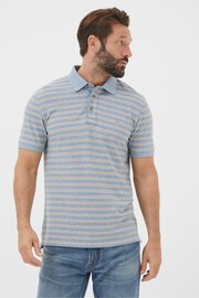 FatFace Blue Stripe Polo Shirt - Image 1 of 5