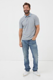 FatFace Blue Stripe Polo Shirt - Image 3 of 5