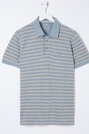 FatFace Blue Stripe Polo Shirt - Image 5 of 5