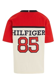 Tommy Hilfiger White Varsity 100% Cotton T-Shirt - Image 5 of 5