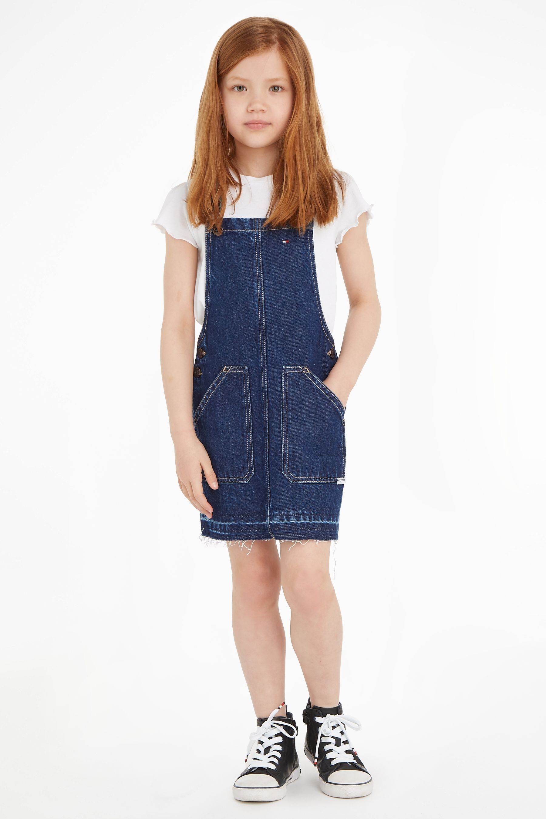 Buy Tommy Hilfiger Blue Denim 100 Cotton Dungarees Dress from Next USA