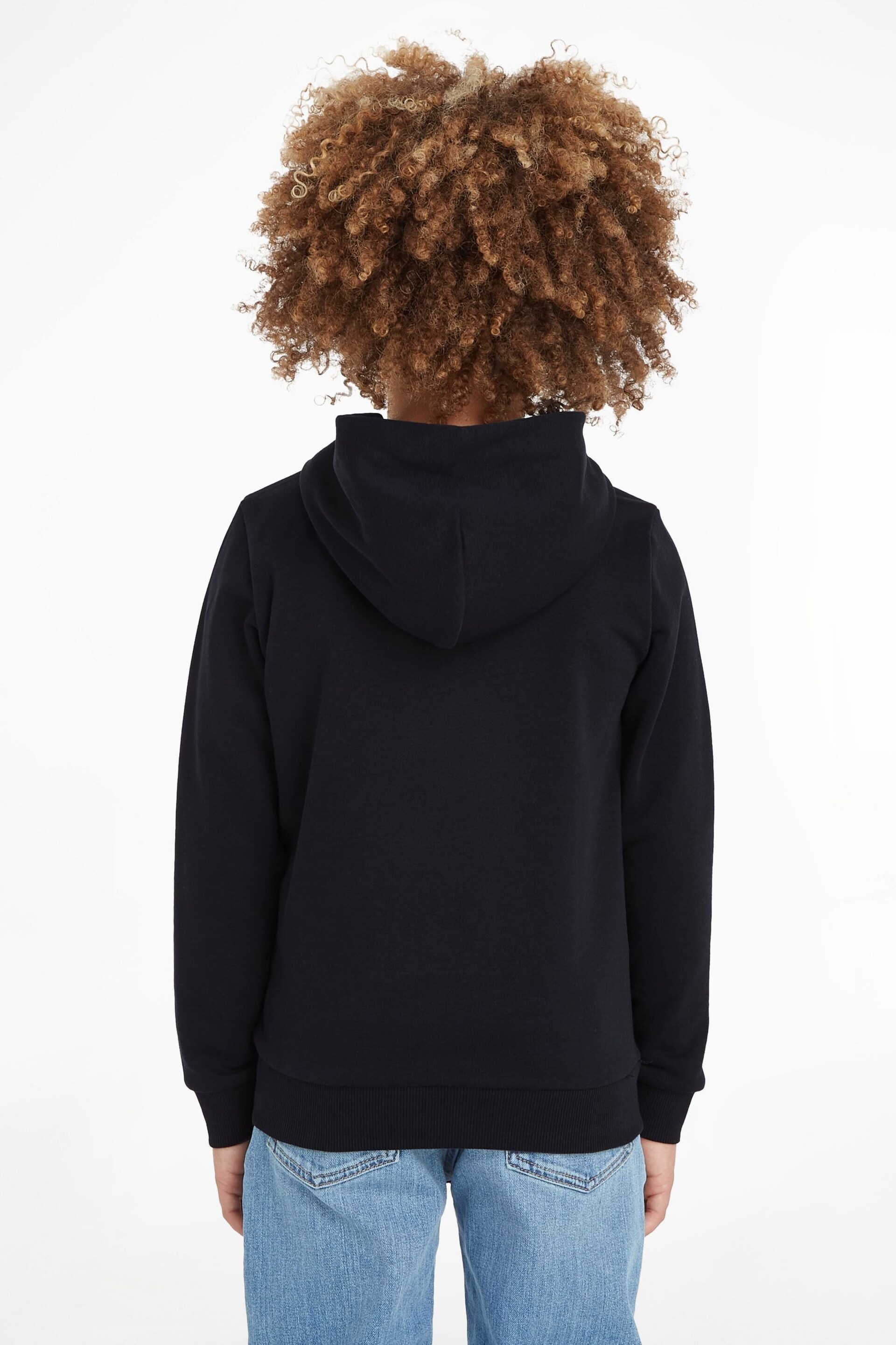 Tommy Hilfiger Black Hilfiger Script Hoodie - Image 2 of 6