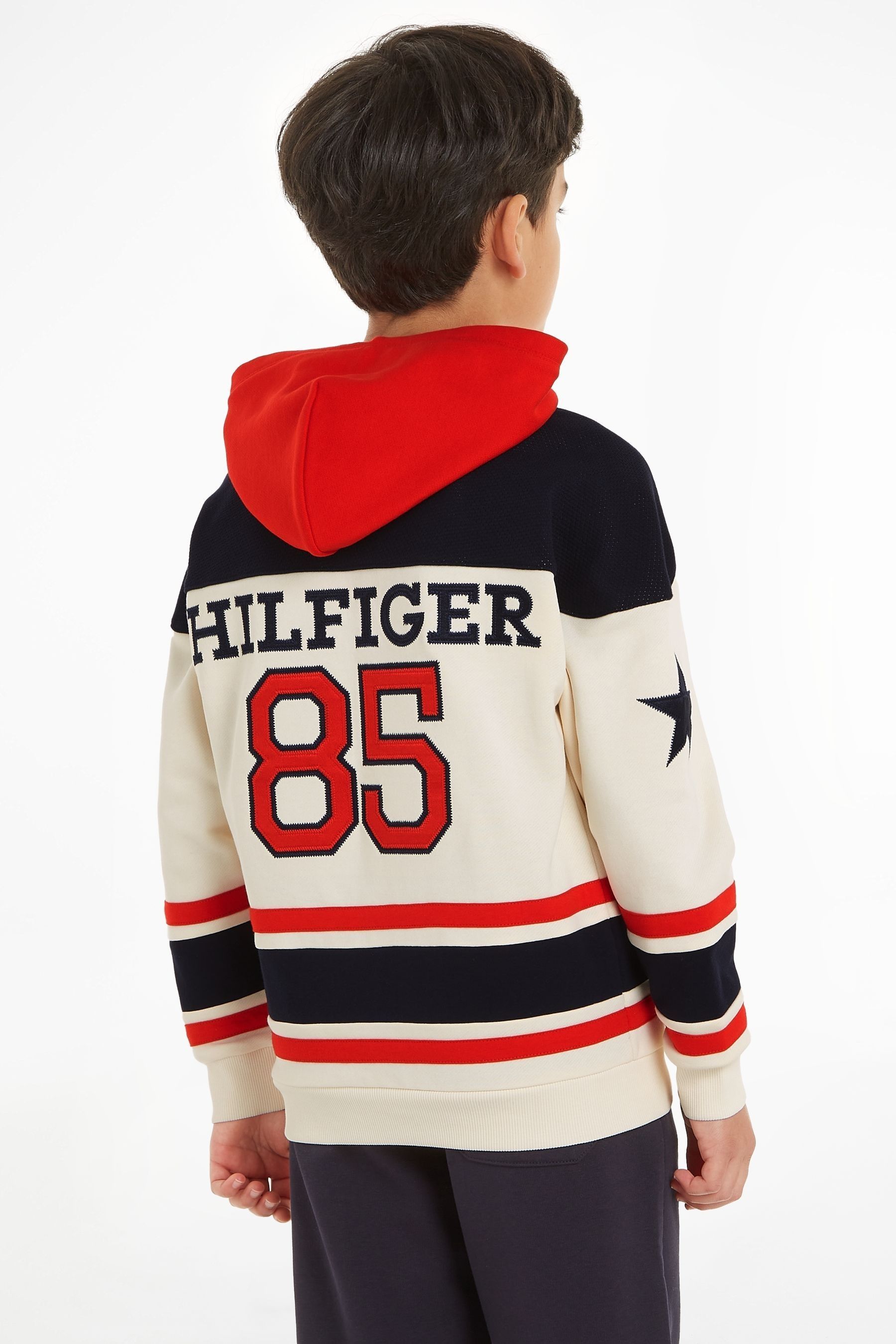 Tommy hilfiger varsity hoodie hot sale