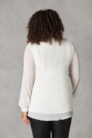 Live Unlimited White Textured Rib Trim Blouse - Image 2 of 5