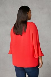 Live Unlimited Red Flute Sleeve Overlay Top - Image 2 of 4