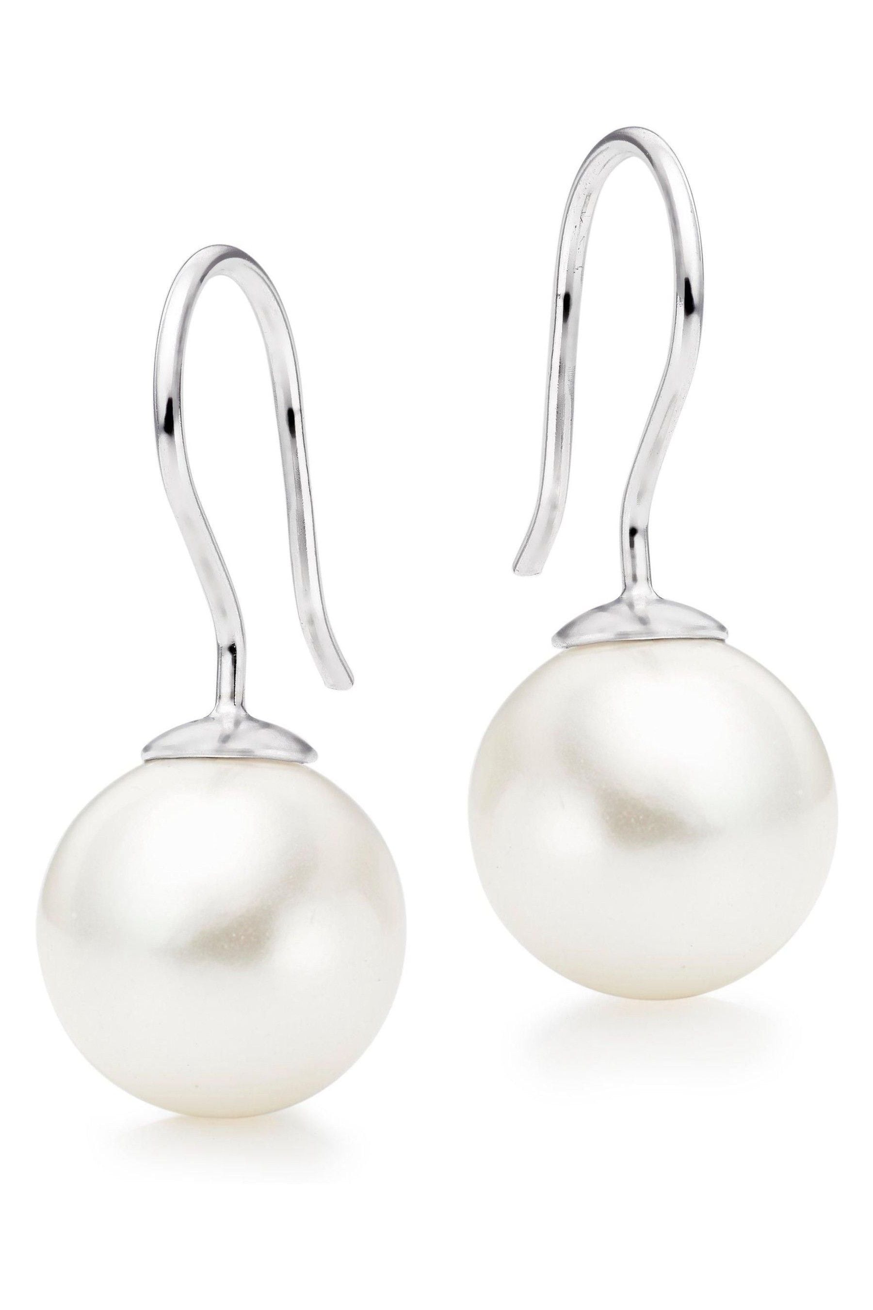 Buy Beaverbrooks Sterling Silver Pearl Drop Earrings from the Next UK online shop
